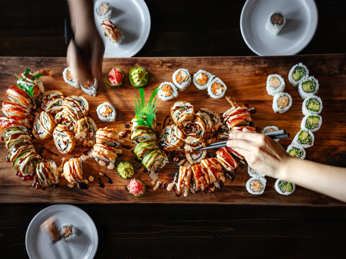 Assorted special sushi rolls