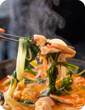 Noodles in broth
